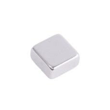 Магніт NdFeB, блок 8 x 8 x 4 mm (N38), Ni + Cu + Ni (нікель) HHII