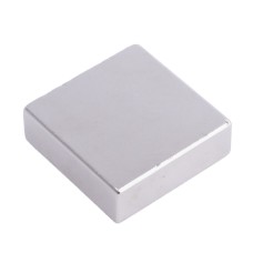 Магніт NdFeB, блок 30 x 30 x 10 mm (N38), Ni + Cu + Ni (нікель) HHII