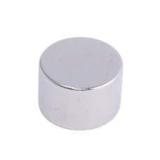 Магніт NdFeB, диск/циліндр D15 х 10 mm (N38), Ni + Cu + Ni (нікель) HHII