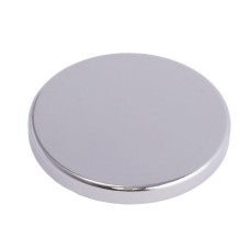 Магніт NdFeB, диск/циліндр D40 x 5 mm (N38), Ni + Cu + Ni (нікель) HHII