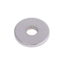 Магніт NdFeB, Диск (шайба) D22 x d7 x 3 mm (N38), Ni + Cu + Ni (нікель) HHII