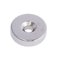 Магніт NdFeB, Шайба під потай D18 x d7.5/4.5 x 5 mm (N38), Ni + Cu + Ni (нікель) HHII