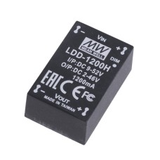 Блок живлення для світлодіодів DC/DC 1,2A, 2...46VDC, LDD-1200H MeanWell