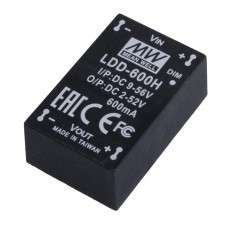 Блок живлення для світлодіодів DC/DC 600mA, 2...52 VDC, LDD-600H MeanWell