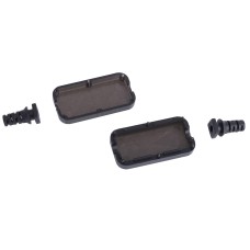 Корпус ABS чорний прозорий 43x22x11mm