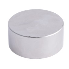 Магніт NdFeB, диск/циліндр D55 x 25 mm (N38), Ni+Cu+Ni (нікель) [УЦІНКА, незначні сколи] New Favor
