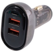 Автомобільний зарядний пристрій US-CC158 125W 3 Ports (USAMS) прозоро/чорне