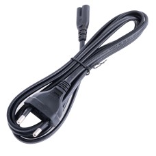 Шнур мережевий 2х0.75 чорний CEE 7/16 - IEC C7, 2pin, 2м