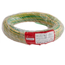 Провід багатожильний 0.3mm² (22AWG/16xD0.15mm, мідь, PVC), жовто-зелений
