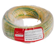 Провід багатожильний 0.5mm² (20AWG/16xD0.20mm, мідь, PVC), жовто-зелений