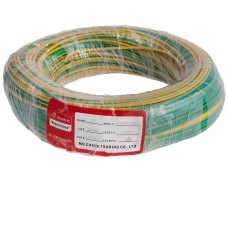 Провід багатожильний 0.75mm² (19AWG/24xD0.20mm, мідь, PVC), жовто-зелений