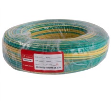 Провід багатожильний 2.5mm² (14AWG/77xD0.20mm, мідь, PVC), жовто-зелений