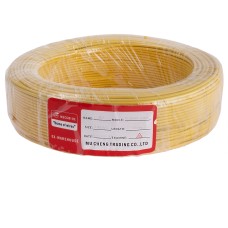 Провід одножильний 0.75mm² (19AWG, 1xD0.99mm, мідь, PVC), жовтий