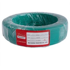 Провід одножильний 0.75mm² (19AWG, 1xD0.99mm, мідь, PVC), зелений