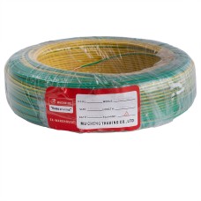 Провід одножильний 1.0mm² (18AWG, 1xD1.13mm, мідь, PVC), жовто-зелений