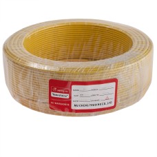Провід одножильний 1.5mm² (16AWG, 1xD1.38mm, мідь, PVC), жовтий