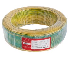 Провід одножильний 1.5mm² (16AWG, 1xD1.38mm, мідь, PVC), жовто-зелений