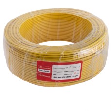 Провід одножильний 2.5mm² (14AWG, 1xD1.78mm, мідь, PVC), жовтий