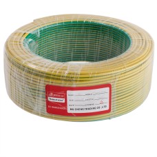 Провід одножильний 2.5mm² (14AWG, 1xD1.78mm, мідь, PVC), жовто-зелений