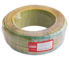 Провід одножильний 4.0mm² (12AWG, 1xD2.25mm, мідь, PVC), жовто-зелений