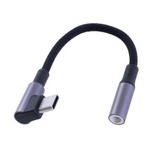 Перехідник з USB type-С на Jack 3.5mm кутовий YiChen
