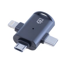 Перехідник OTG USB2.0 3в1 чорний. YiChen