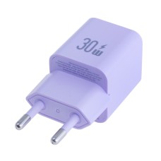 Зарядний пристрій фіолетовий US-CC189 PD30W+QC3.0 A+C Dual-port Fast Charger (purple, EU) USAMS