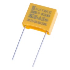 Конденсатор MPX 100nF 275VAC K(±10%), P=10mm, 5x11x13mm X2-104K275VACC2-1 YY- плівковий YY,JEC