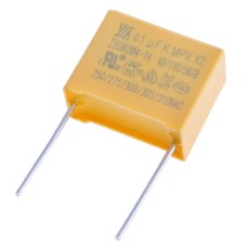 Конденсатор MPX 100nF 275VAC K(±10%), P=15mm, 18x14,5x8,5mm X2-104K275VACD4 YY- плівковий YY,JEC