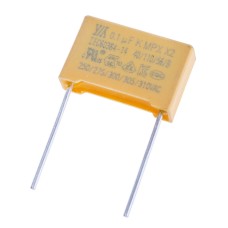 Конденсатор MPX 100nF 275VAC K(±10%), P=15mm, 5x11x18mm X2-104K275VACD1 YY- плівковий YY,JEC