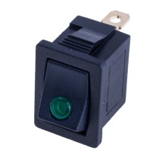 Перемикач KCD1-2-101EN green Dot illuminated 12V Daier