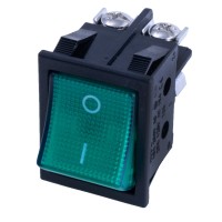Переключатель KCD2-2-201NS green 220V Daier