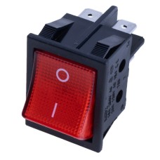 Перемикач KCD2-2-201N red 220V Daier
