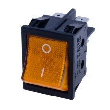 Перемикач KCD2-2-201N yellow 220V Daier
