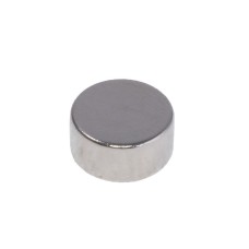 Магніт NdFeB, диск/циліндр D10 x 5 mm (N38), Ni + Cu + Ni (нікель) HHII
