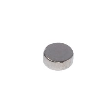 Магніт NdFeB, диск/циліндр D5 x 2 mm (N38), Ni + Cu + Ni (нікель) HHII