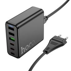 Зарядний пристрій чорний Hoco C133A Earl 6-port (3C3A) PD75W