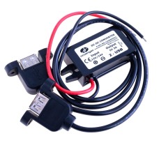 DC/DC перетворювач 12/24V в 5V/3A (15W) подвійний вихід на фланцеві USB роз'єми (szwengao)