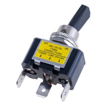 Тумблер 3 контакти ON-OFF з червоним з підсвічуванням 12VDC ASW-07D-2 Daier