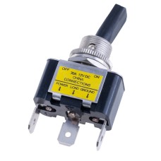 Тумблер 3 контакти ON-OFF з жовтим з підсвічуванням 12VDC ASW-07D-2 Daier