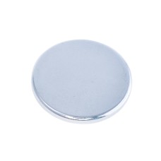 Магніт NdFeB, диск/циліндр D15 x 1,5 mm (N50), Ni + Cu + Ni (нікель) HHII