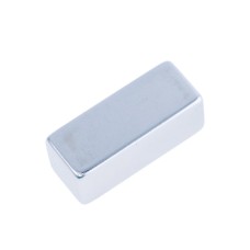 Магніт NdFeB, блок 25 x 10 x 10 mm (N38), Ni + Cu + Ni (нікель) HHII