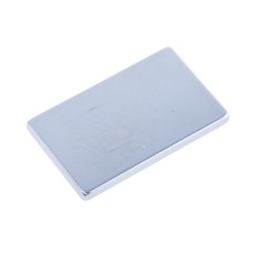 Магніт NdFeB, блок 25 x 15 x 2 mm (N38), Ni + Cu + Ni (нікель) HHII