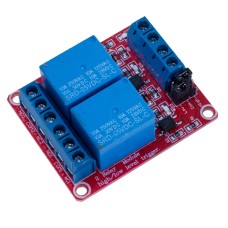 Реле-модуль, 2 канали, 5V, з оптороз'язкою