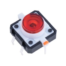 Кнопка тактова із червоним підсвічуванням 12x12, H7,2mm, TSL-012 Daier