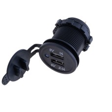 Вбудовуваний зарядний пристрій 2 USB-A, 5V/3,1A, DS2013 Daier