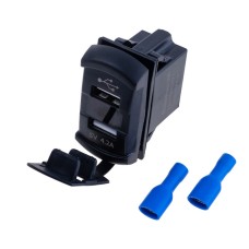 Вбудовуваний зарядний пристрій 2 USB-A, 5V/4,2A, DS2013-E Daier