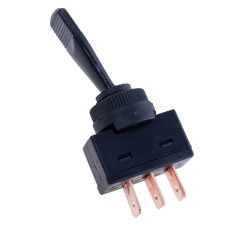 Тумблер чорний ON-ON, 3 контакти, 12V,20A, ASW-13-102 black Daier