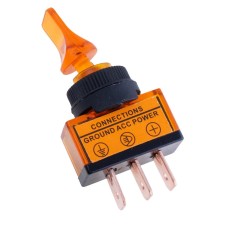 Тумблер жовтий ON-OFF із підсвічуванням 12V,20A, ASW-14D yellow lamp Daier