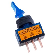 Тумблер синій ON-OFF із підсвічуванням 12V,20A, ASW-14D blue lamp Daier